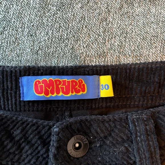 Empyre Loose Fit Black Corduroy Skate Pants Size 30 - Picture 10 of 10
